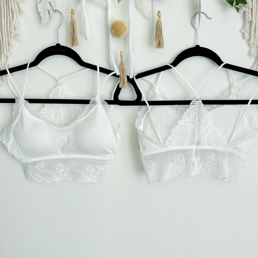 MUSTARD Lace Racerback Bralette - Picture 4 of 4